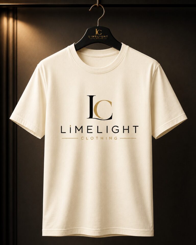 Premium White Logo Print Cotton Lycra T-Shirt for Men | Regular Fit | Minimalist Casual Wear